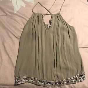 Charlotte Russe Adjustable Green Tank